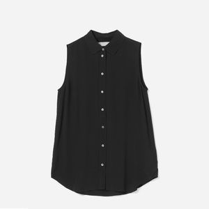 Everlane The Clean Silk Relaxed Sleeveless Shirt